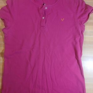 American Eagle‎ Outfitters Fuchsia Polo Shirt